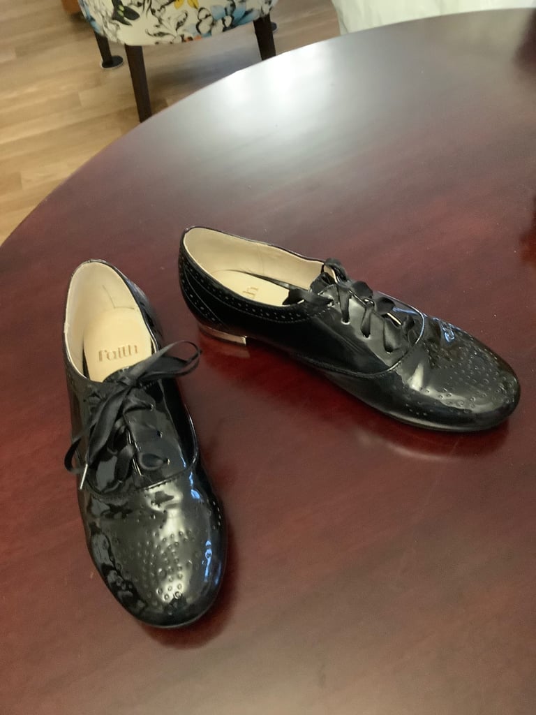 image for Faith Black Patent Court Shoes