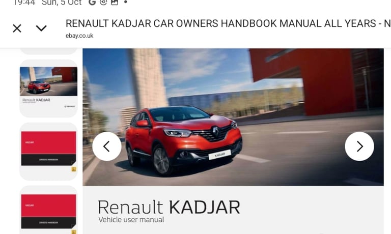HANDBOOK For Renault KADJAR