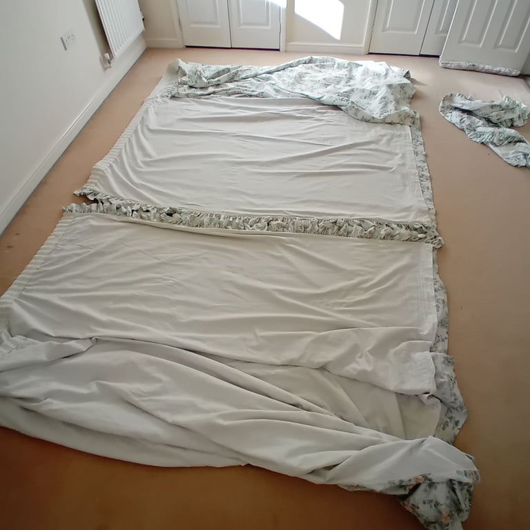 Vintage Laura Ashley 6.5m Louise floral curtains, Pelmet & tie backs