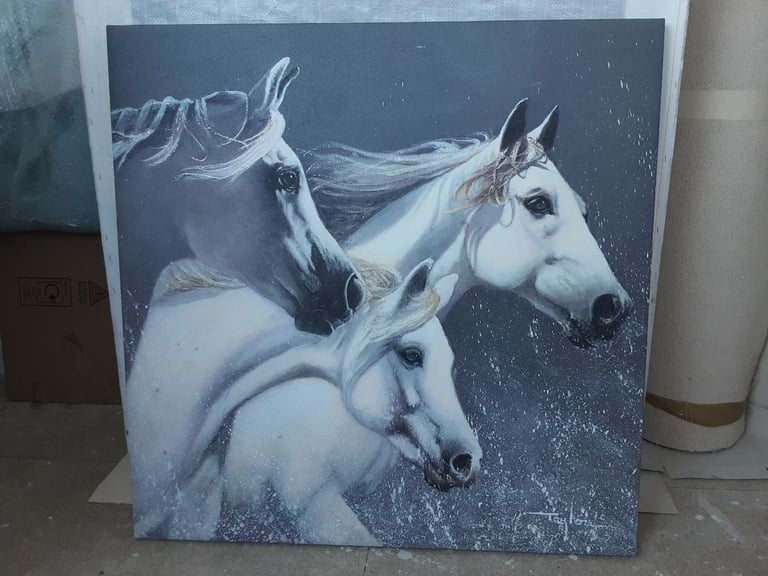 'RUSH-HOUR' Horses Canvass