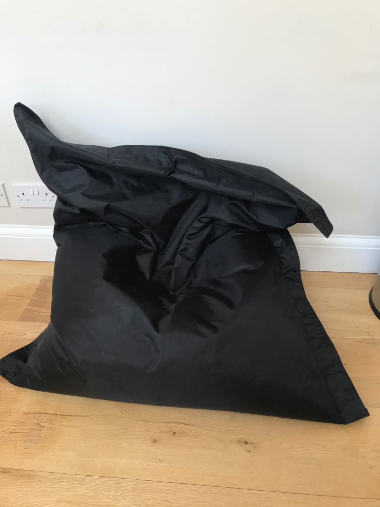 Large black bean bag