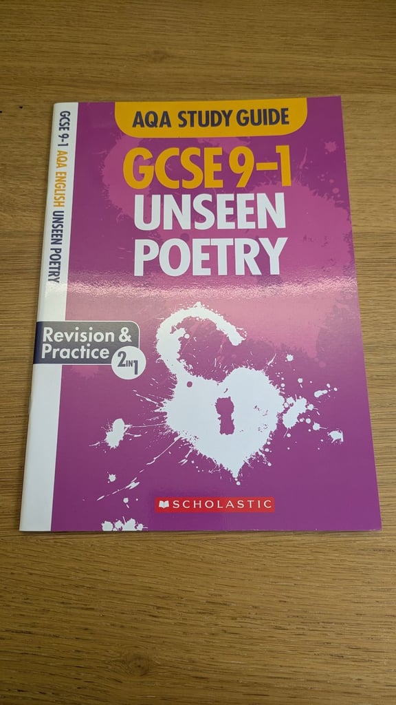 Scholastic AQA GCSE English Literature Study Guide Unseen Poetry