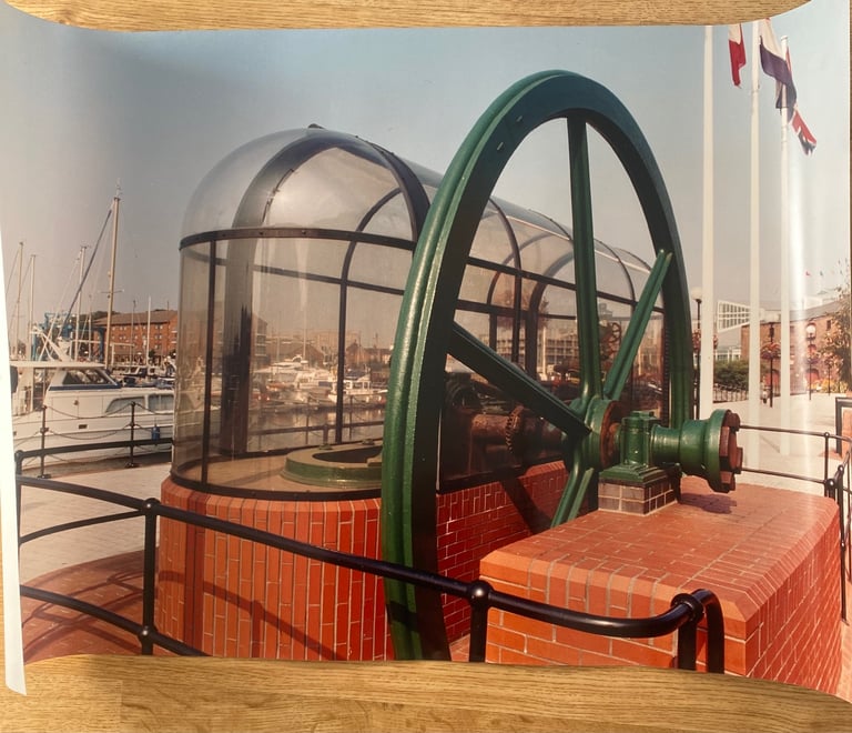 image for 20 x 30 inches large  photo hull marina 1970 s 