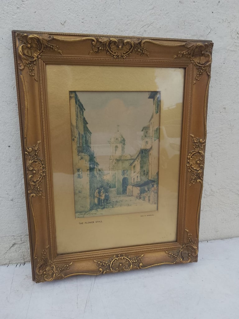 🛑 FREE DELIVERY, PAIR OF 'GEO. W DOWNING ' FRENCH SCENES 