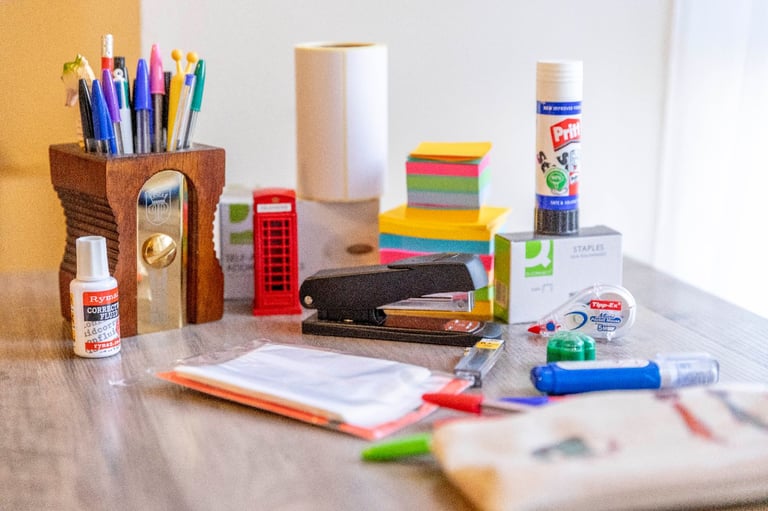 image for Supersize pencil sharpener pen-pot + stationary set