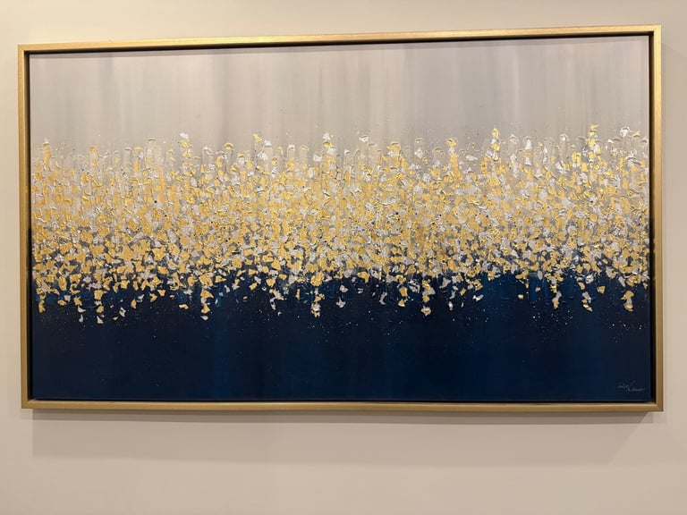 image for Gold And Silver Leaf Oil Painting