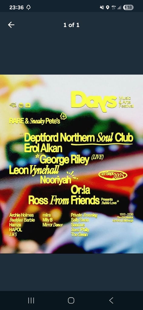 DAYS festival @ The Pitt in Granton (
