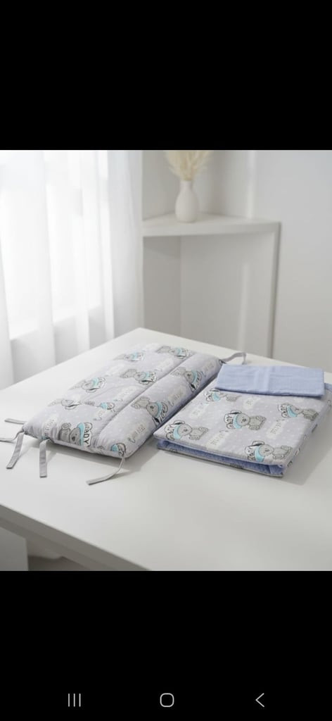 New baby boy cot set