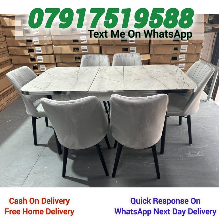 6 and 4 chairs dining table sets available now