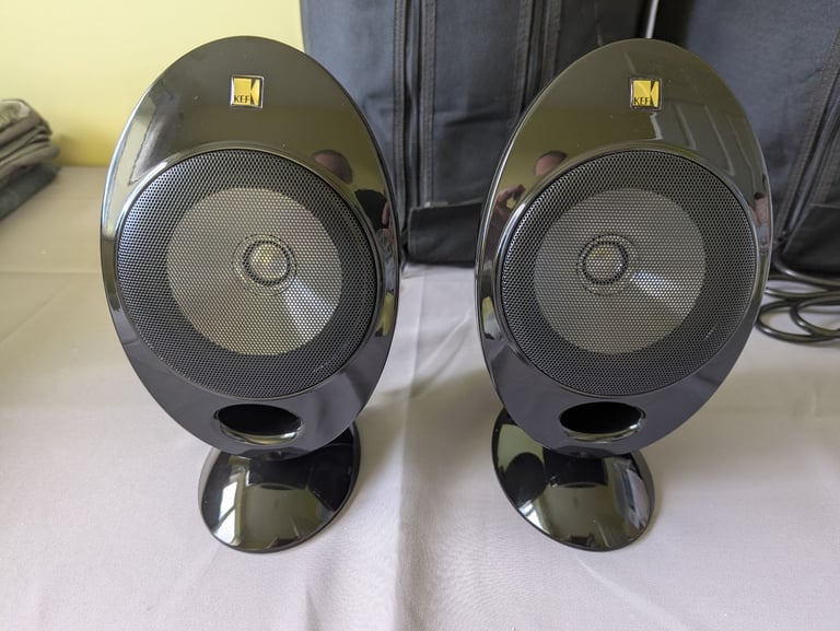 image for  KEF HTS2001 Speakers - 2-Way - Coaxial - Gloss Black - BRAND NEW
