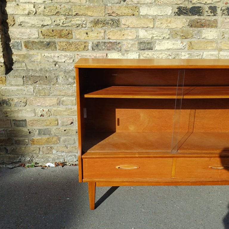 vintage mid century 1960s Vintage Jentique Teak sideboard bookcase .