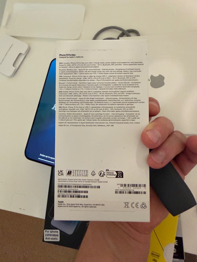 APPLE IPHONE 15 PRO MAX 512 GB TITANIUM BLACK 