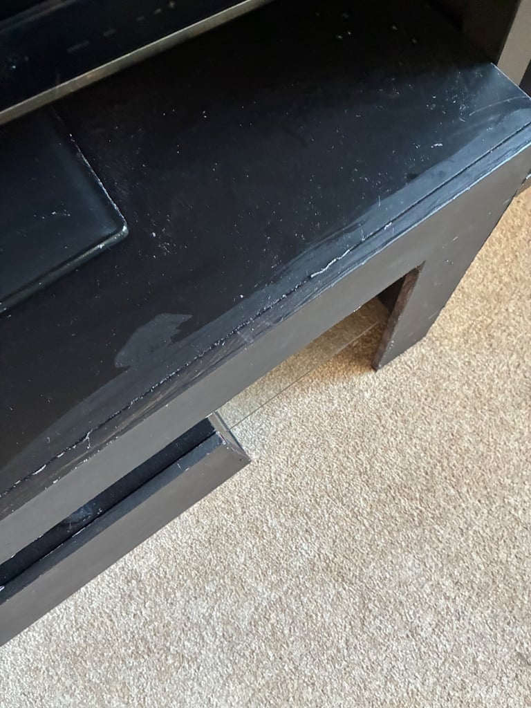 IKEA black bookcase and Tv unit