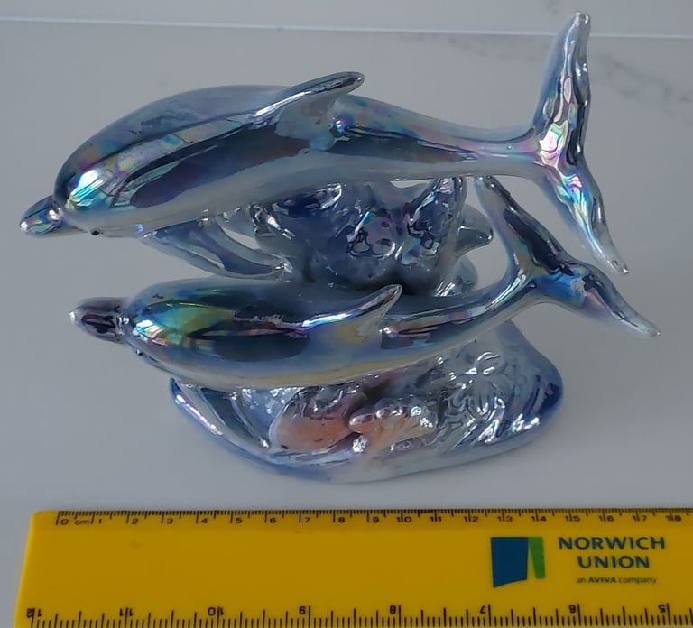 Ceramic Dolphin Figurine A024 16 cm Tall
