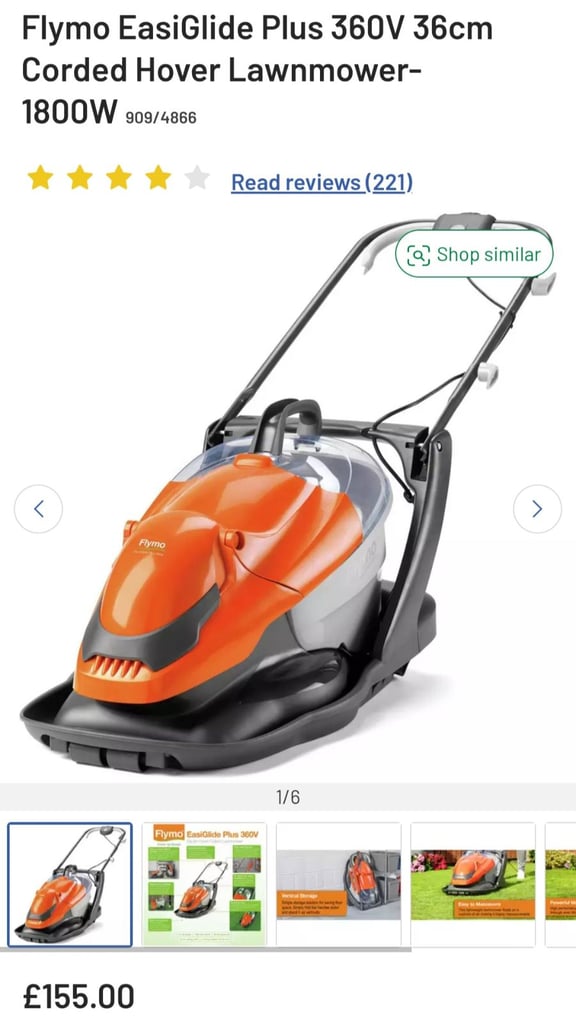 image for Flymo Easyglide 360v 36cm 1800w