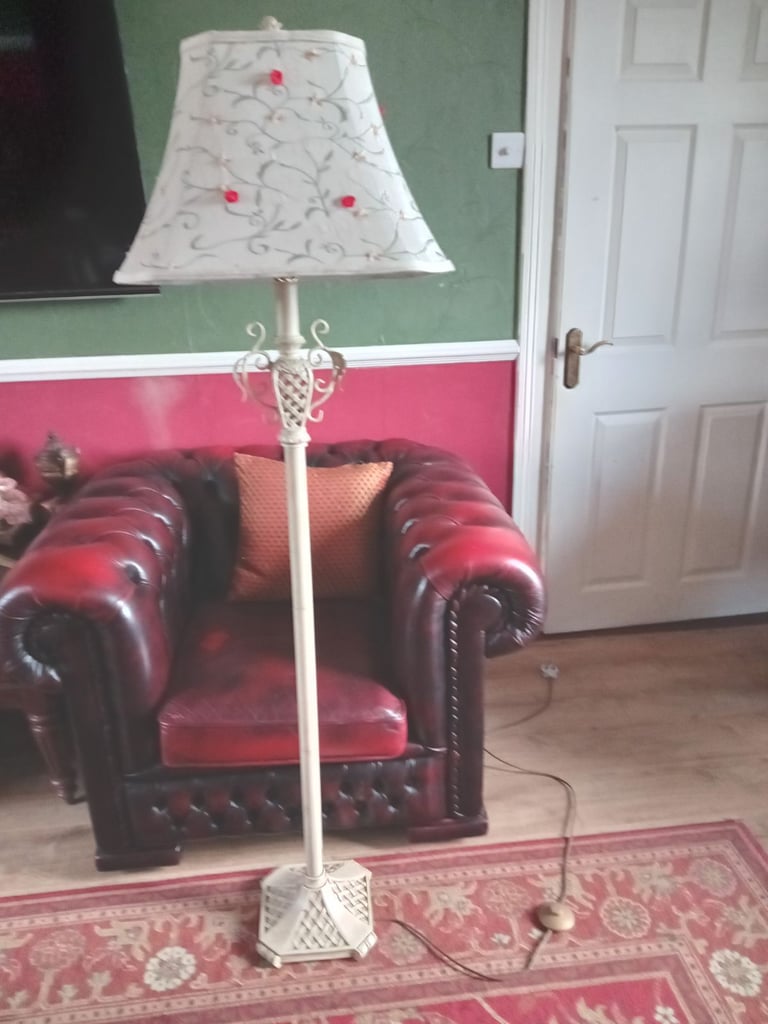 Metal floor lamp ,Galway chrystal lamp