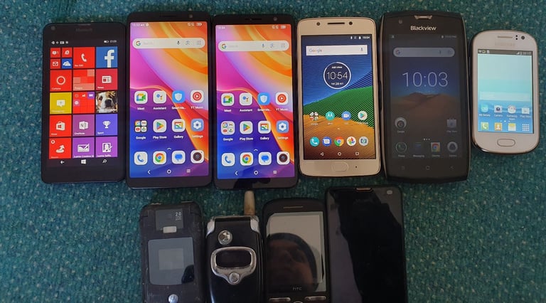 10 Mobile Phones and Acer tablet 