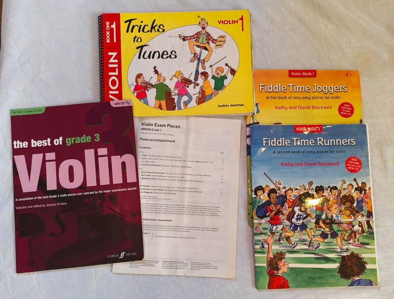 Collection of Violin Books for Easy Pieces for beginners