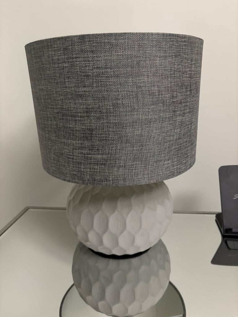 image for Grey table lamps x2