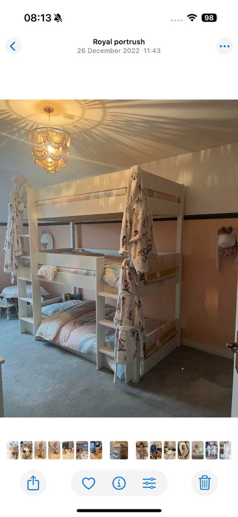 image for Triple bunk bed- white