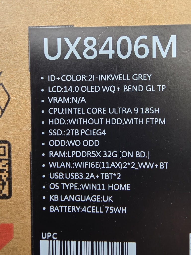 Asus Zenbook Duo 32gb 2TB UX8406M