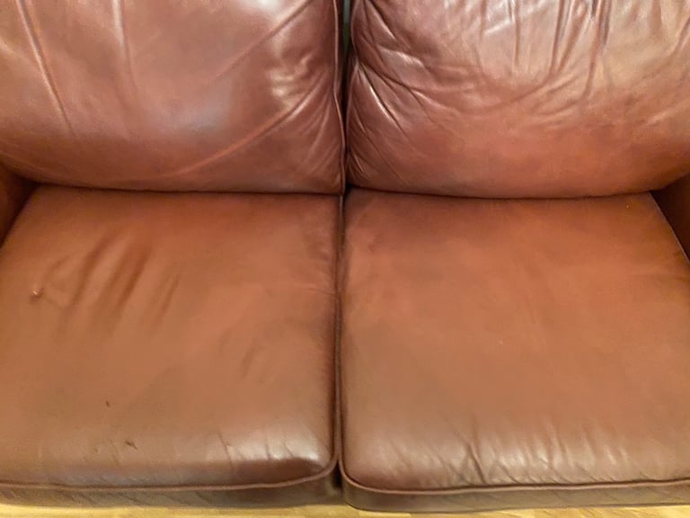 Laura Ashley leather sofas x 2