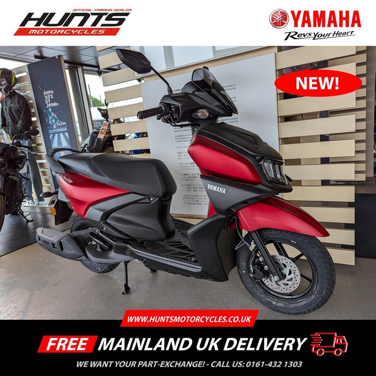 NEW Yamaha RayZR 125 Learner Legal Scooter. (Red) JUST £2,500 (No Admin Fees)