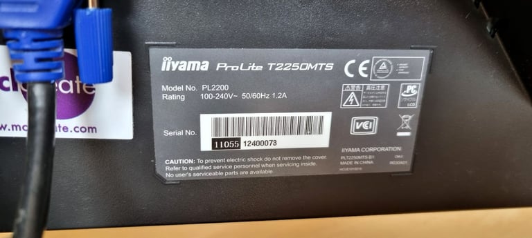 iiyama ProLite T2250MTS 22" Touchscreen Monitor (Used)