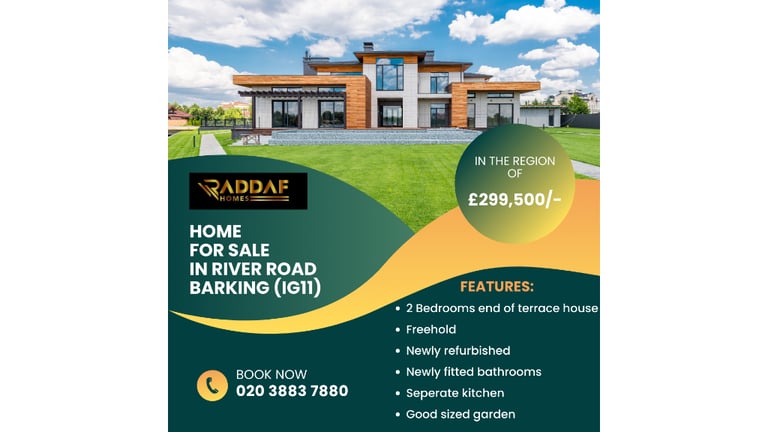 Gorgeous 2 bedroom terrace end property in Barking, IG11 (Sold STC)