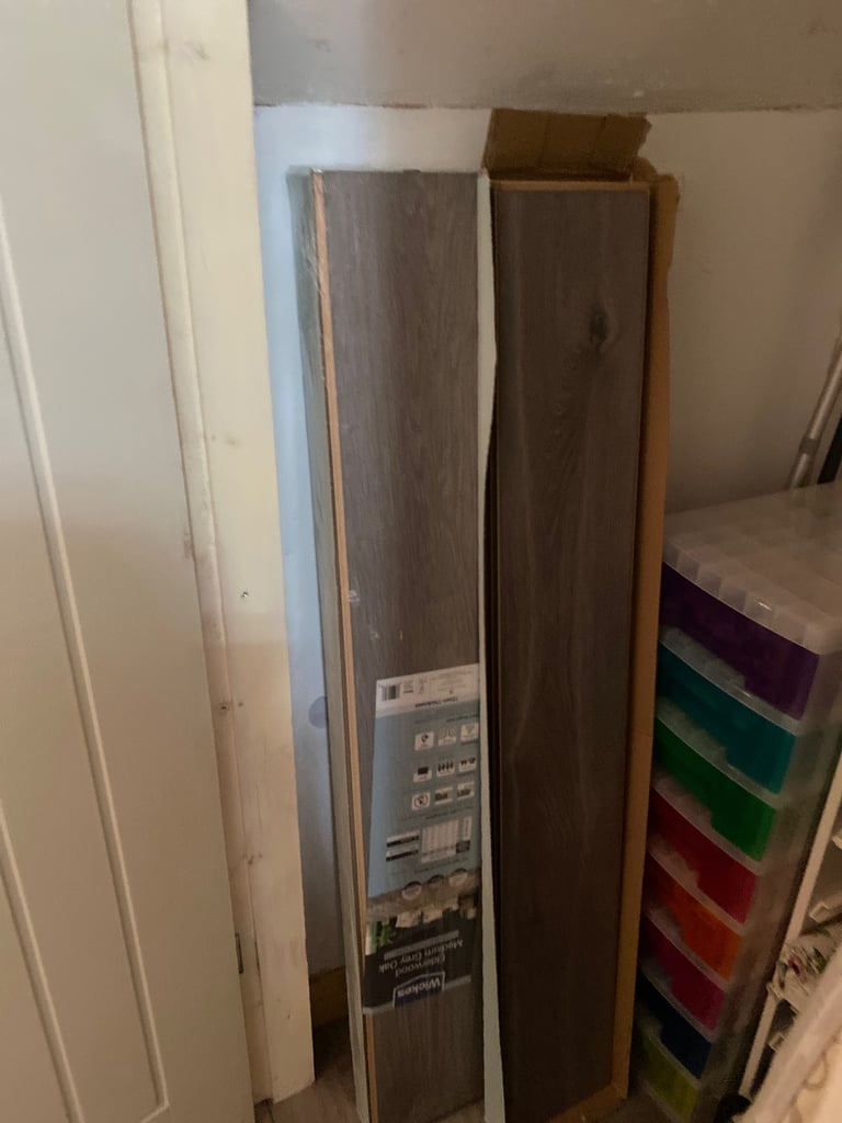 image for Wicks 12mm thick elderwood grey laminate flooring with  underlay just over 2sqm