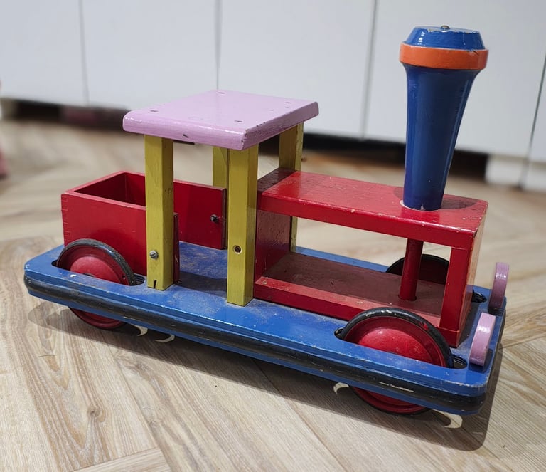 Vintage wooden ride on train 