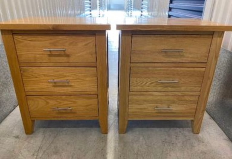 Oak John Lewis Bedside Tables 