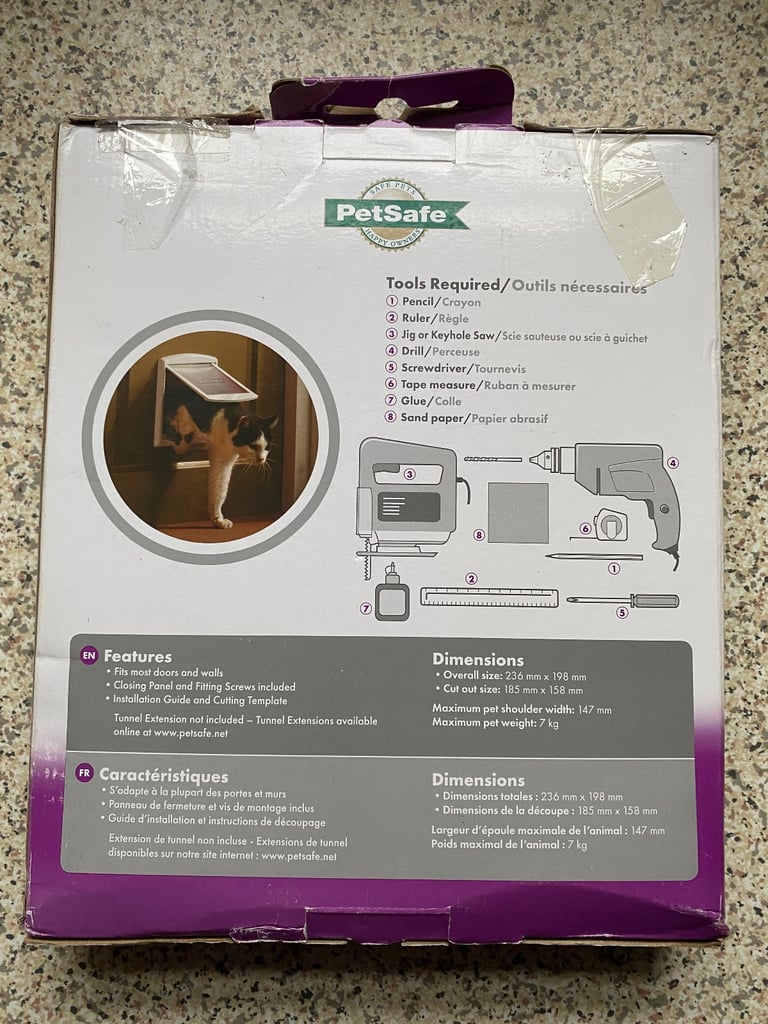 Pet safe cat/small dog flap.& Pet feeder.