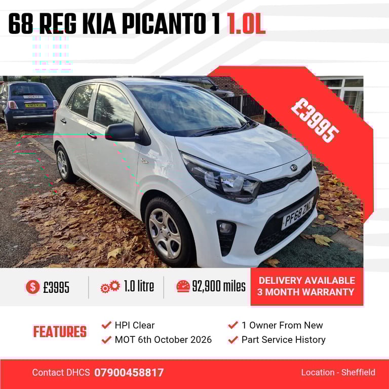 2019 Kia Picanto 1.0 1 5dr HATCHBACK Petrol Manual