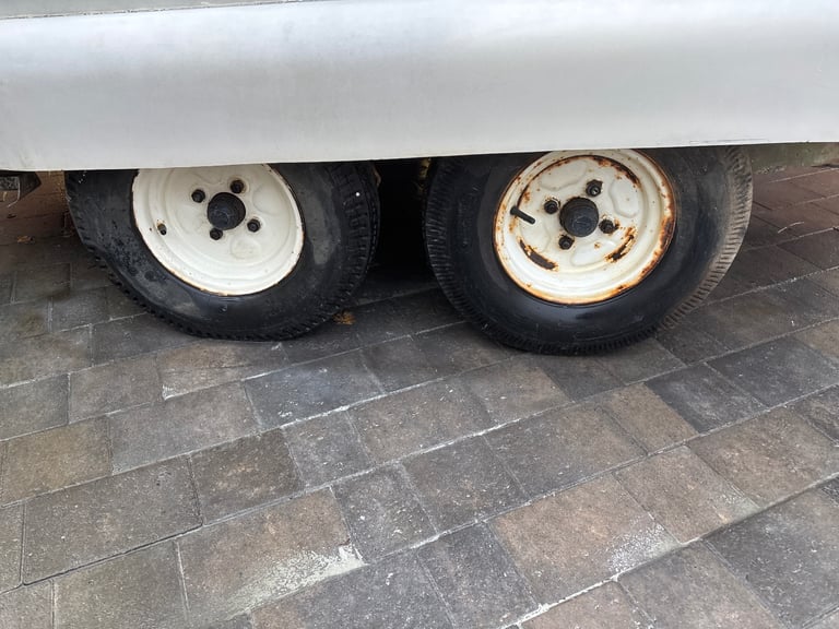 Twin axle fibreglass trailer