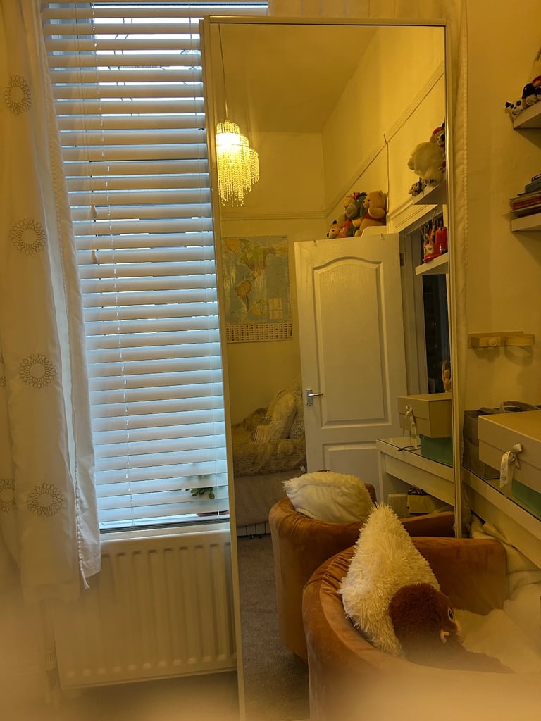 Two sliding mirror wardrobe doors