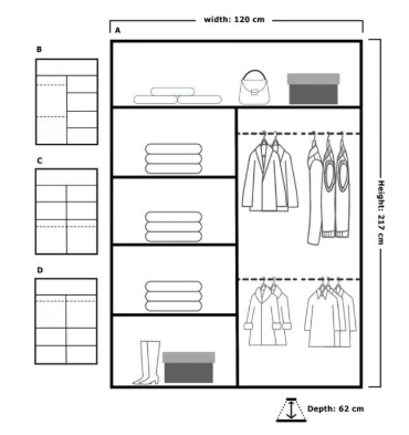 Brand New - Batumi Mirror Sliding Door Wardrobe - Black - SAME/NEXT DAY DELIVERY