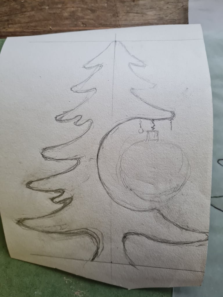 Handmade Christmas Tree Ornamental Decoration With Bauble