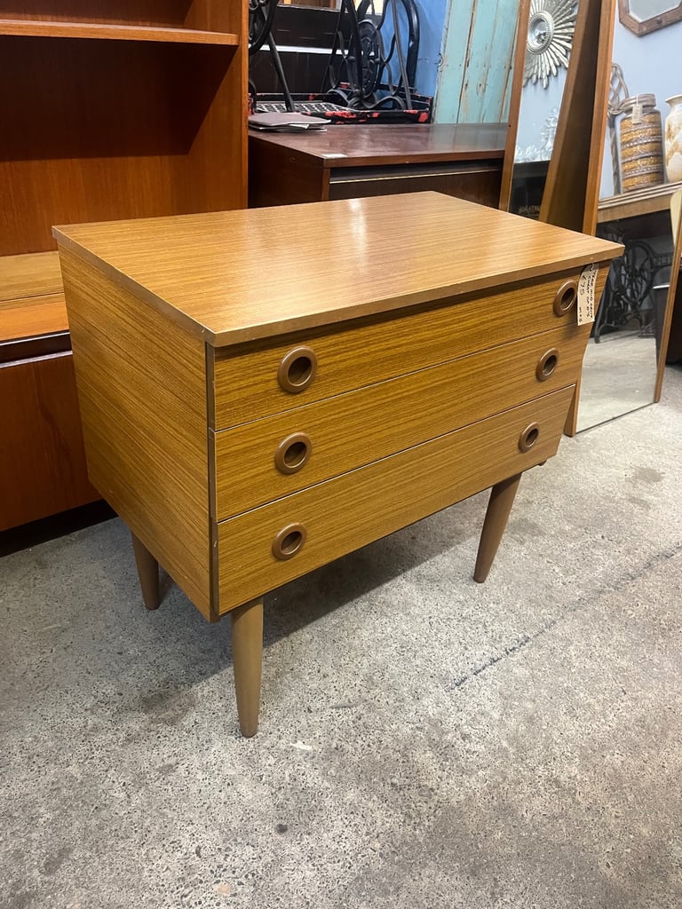 image for Schreiber Teak mid century chest of drawers 