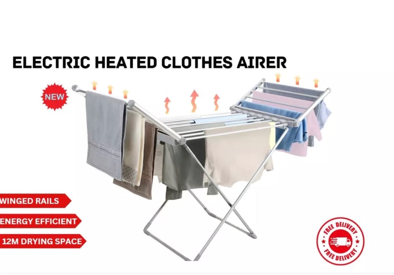 Electric heated clothes airer