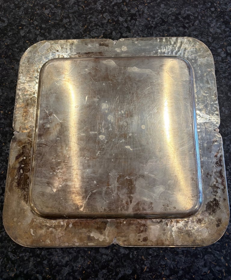 Vintage Alpaca Compes tray 36cm silver plated