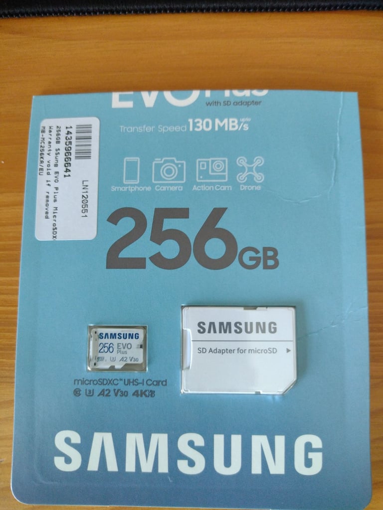 image for Samsung Evo 256gb Micro SD Card.  X-Files, Millennium, Movies.