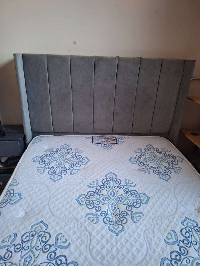 image for Double bed frame and mattress 