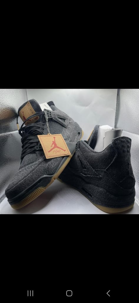 image for Authentic Air Jordan 4 Retro Levis NRG Black