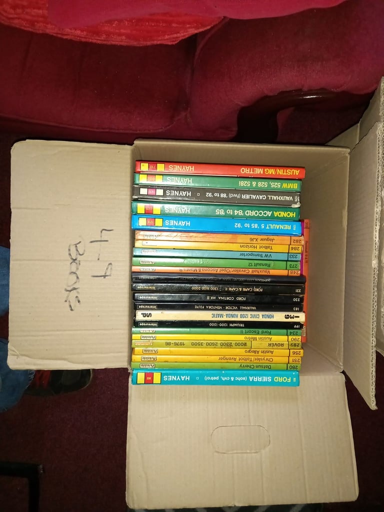 box of car /van manual's    