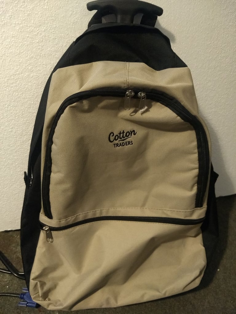 Cotton traders backpack. Transforms into trolley bag with wheels