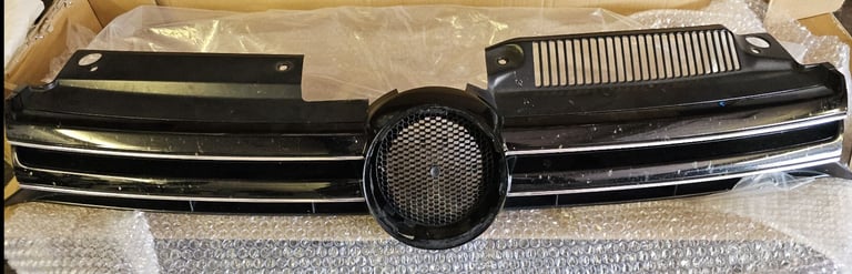 Genuine Volkswagen VW GOLF MK6 FRONT BUMPER GRILLE Black LC9X