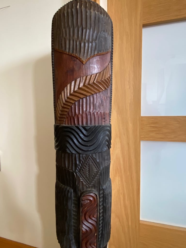 Beautiful Hand Carved African Wooden Tribal Ornament Hanging Or Standing