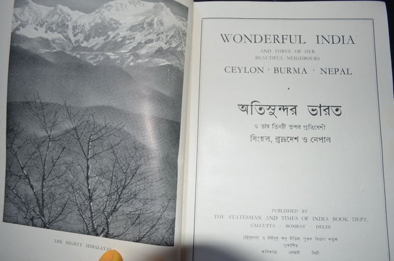 image for BARGAIN * ANTIQUE INDIA ENGLISH HINDI GHANDI BOOK OF RAJ TIMES HISTORICAL 