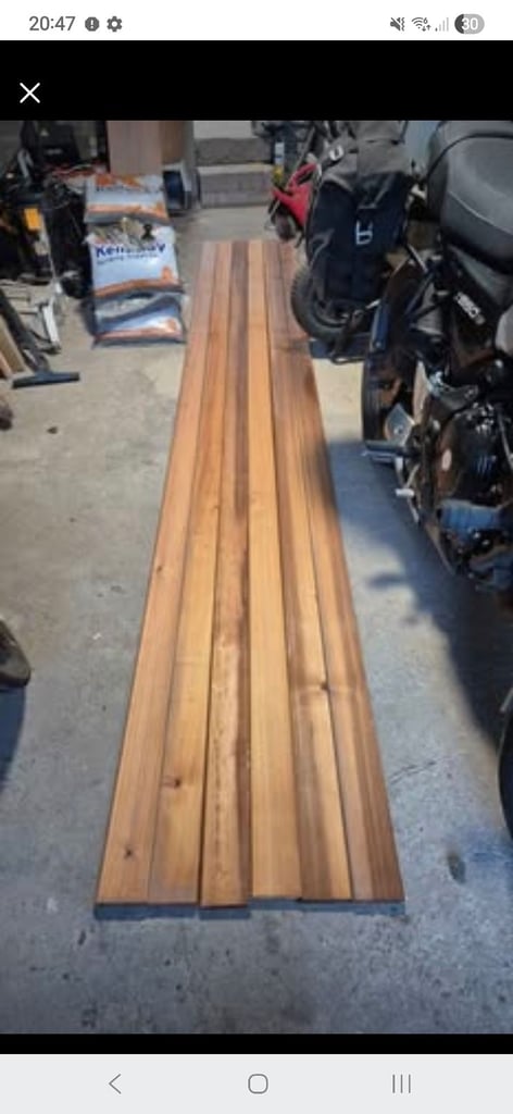 Western Red Cedar Rainscreen Cladding - 6 lengths 18mm x  94mm and 3.67 m long, approximately 2 sqm.